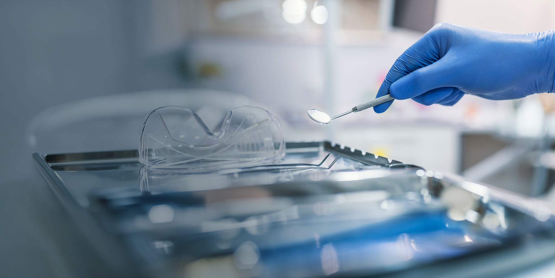 Dentist hand getting equipment