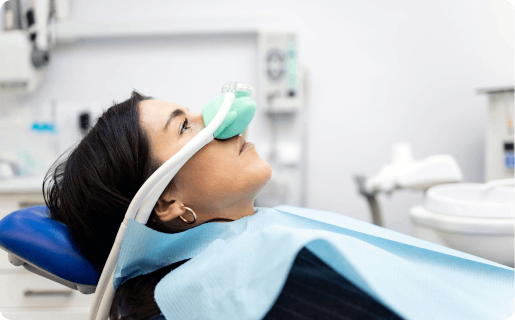 Woman dentist wearing mask